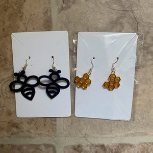 Bee themed earrings